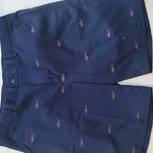 Greg Norman -Navy Shark Pattern Men's Shorts- Size 38